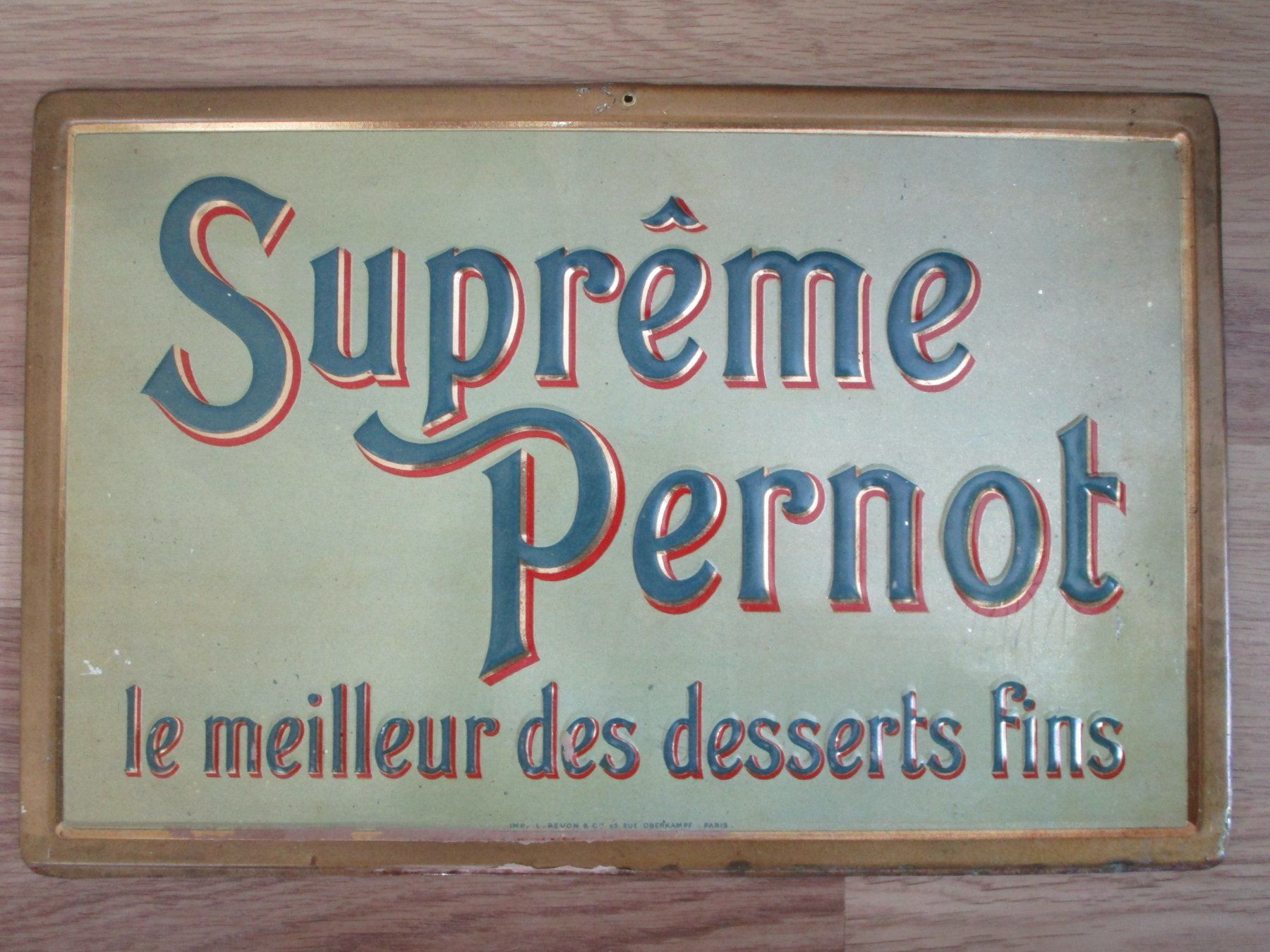 Schilder: Antikes Blechschild  Supreme Pernot – Gebraucht aus Heimberg von Lupo57