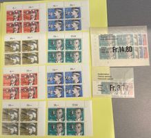 CH 1977 Flugpioniere 12 ET Viererblocks in 3 Serien