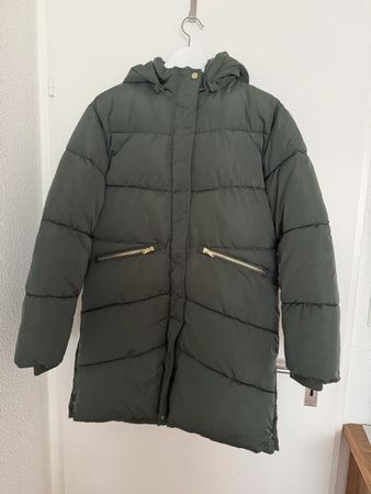 Name It, Winterjacke lang Gr. 164, Parka, olivgrün Neuwert