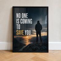 Motivationsbild A4 im schwarzen Rahmen