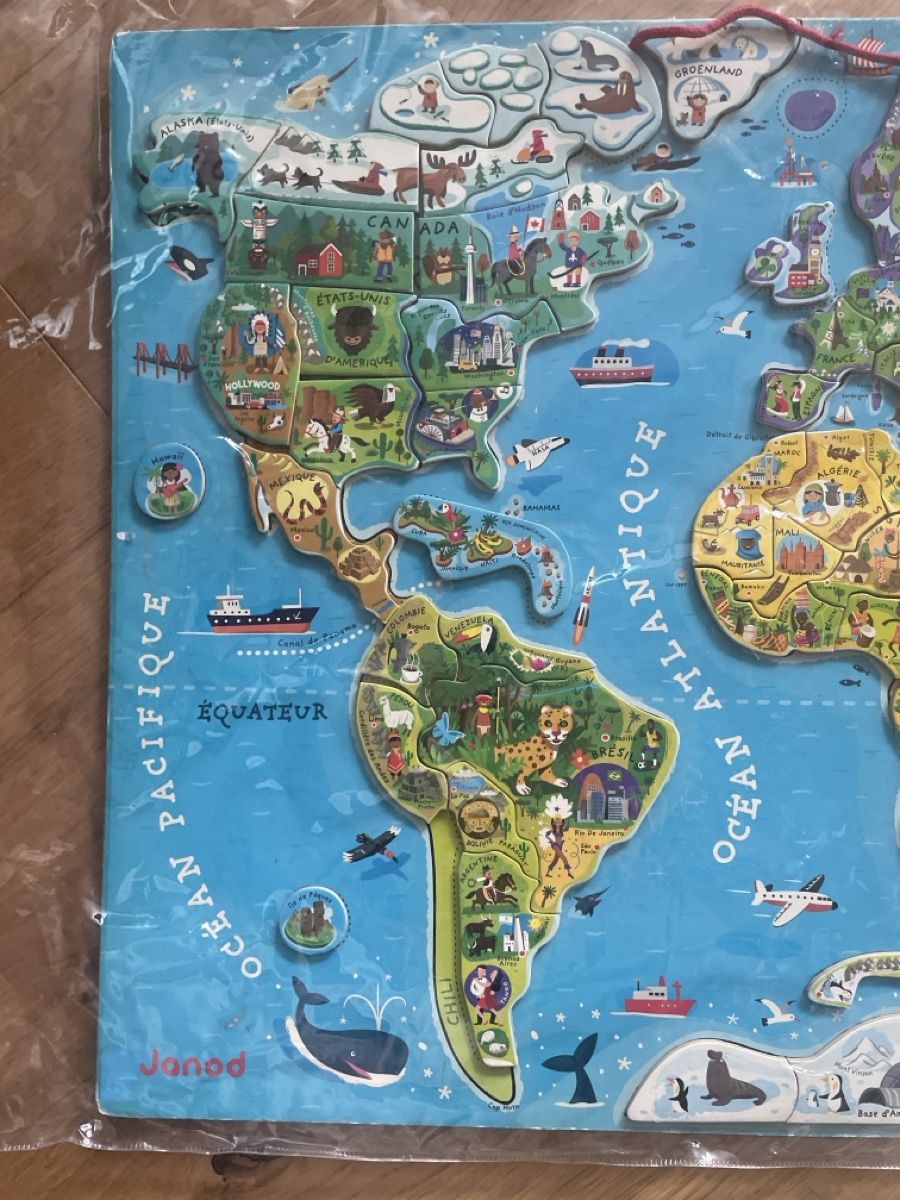 Janod Puzzle: Puzzle éducatif Janod "Le Monde" - Super état – Usato da Chigny venduto da ore_pv7g 2
