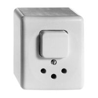 AP Frontset/Abdeckung FH T12 weiss Kappe+Druckknopf, Feller