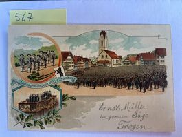 Ein Landsgemeindegruss von Hundwyl, 1899 mit Stempel