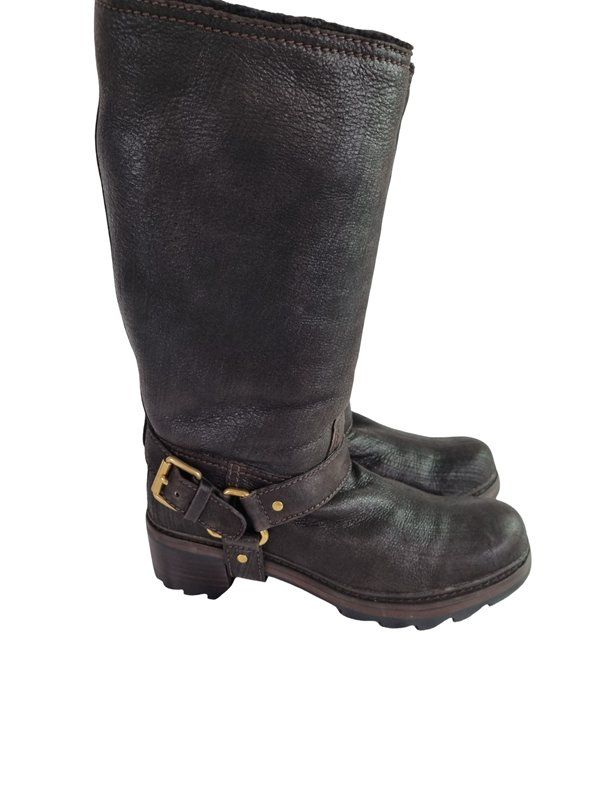 Prada Scarpe da donna: PRADA Linea Rossa Shearling Harness Biker, Gr. 39 – Usato da Wangen b. Olten venduto da Restwert_Wangen 1