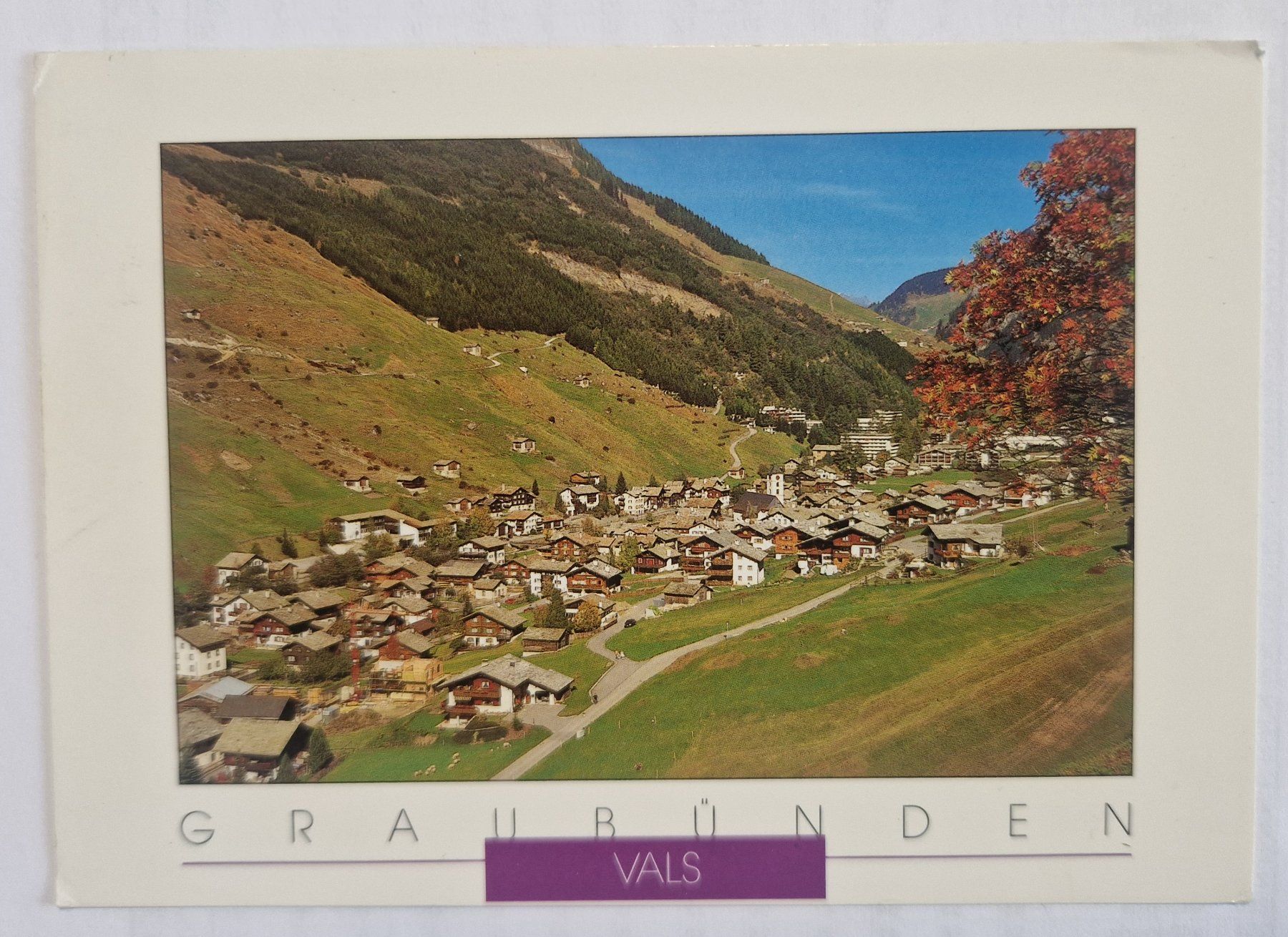 Cartoline postali: Vals - Valsertal, Graubünden 1995 – Usato da Melchnau venduto da Arthurius