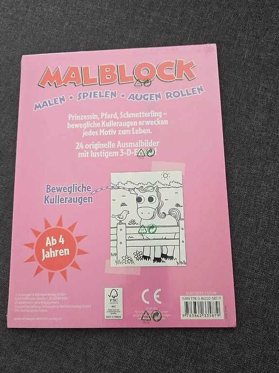 Bücher: Malblock mit Kulleraugen – Neu und originalverpackt aus Otelfingen von Schlaedde 1