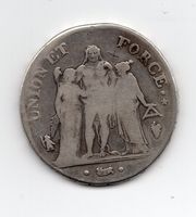 (784) France, 5 Francs AN5, rar