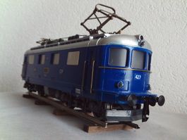 Unikat Hag  SBB Re 4/4 blau 3 Leiter DC Spur 0, ohne OVP.