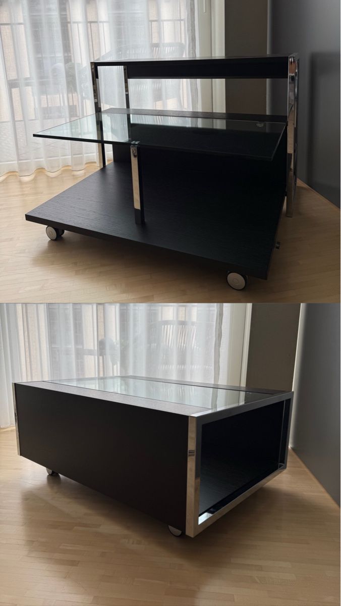 Tische: Multifunktionaler Design-Chrom Salontisch/ Regal / Sideboard – Gebraucht aus Winterthur von JB_Design_Archive 1