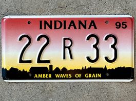 Alte Autonummer Amerika Indiana 1995