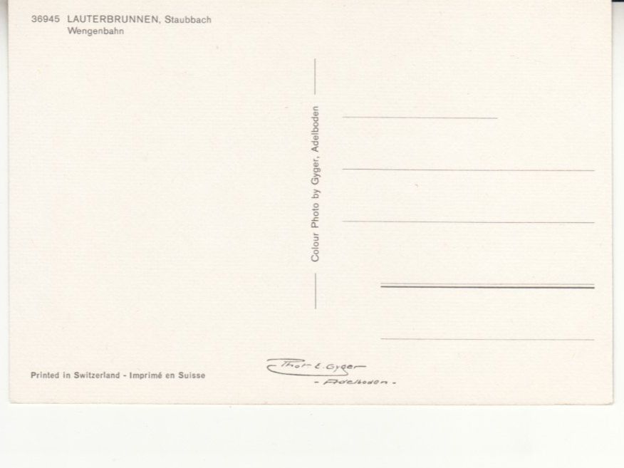 Cartoline postali: Lauterbrunnen ca. 1950 – Usato da Bürglen TG venduto da StampGraf 1