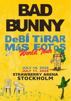 Stehplatz Bad Bunny Konzert Tickets, 11. Juli in Stockholm