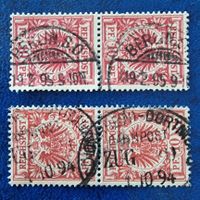 Briefmarken Deutsches Reich 10 Pfennig, 2 Stempel Dortmund