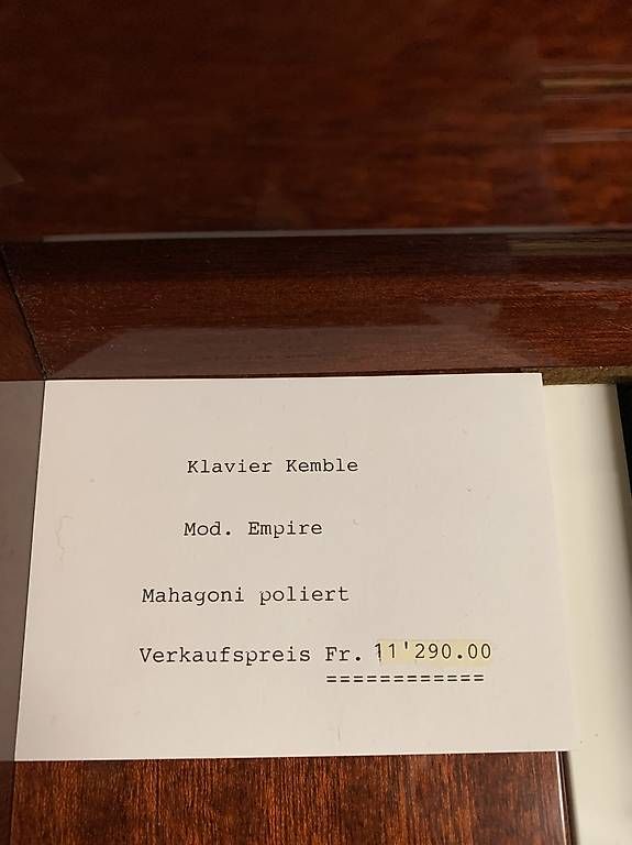 Strumenti musicali: Klavier Kemble Mahagoni neu!!! – Nuovo (secondo la descrizione) da Niederhasli venduto da Musikhaus-Ammann 3