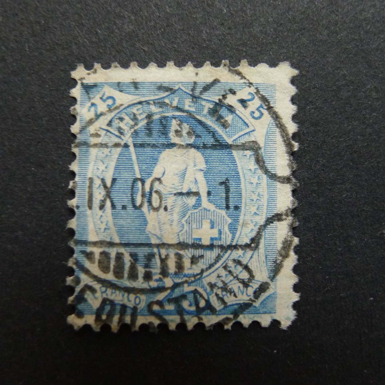 Tutti i francobolli: 1906 Nr. 93B mit Rasierklingenstempel!!! – Usato da Dagmersellen venduto da wyss1982