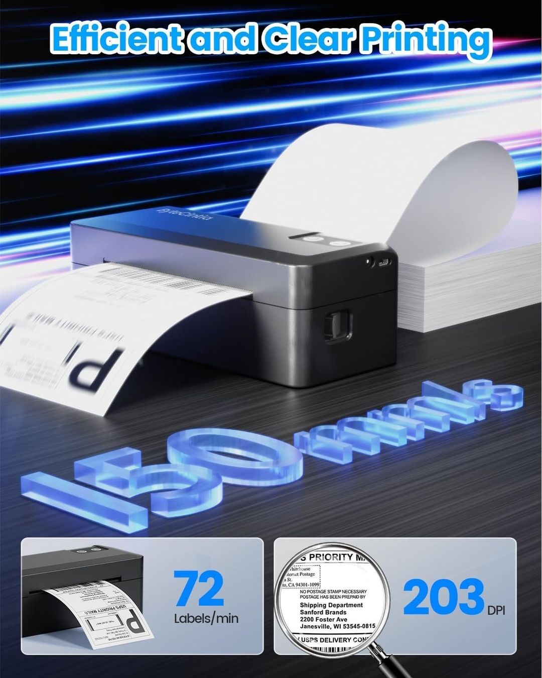 Stampanti: Bluetooth Thermodrucker 4x6 Zoll – Nuovo e nell'imballaggio originale da Nuglar venduto da SmartLiving24 4