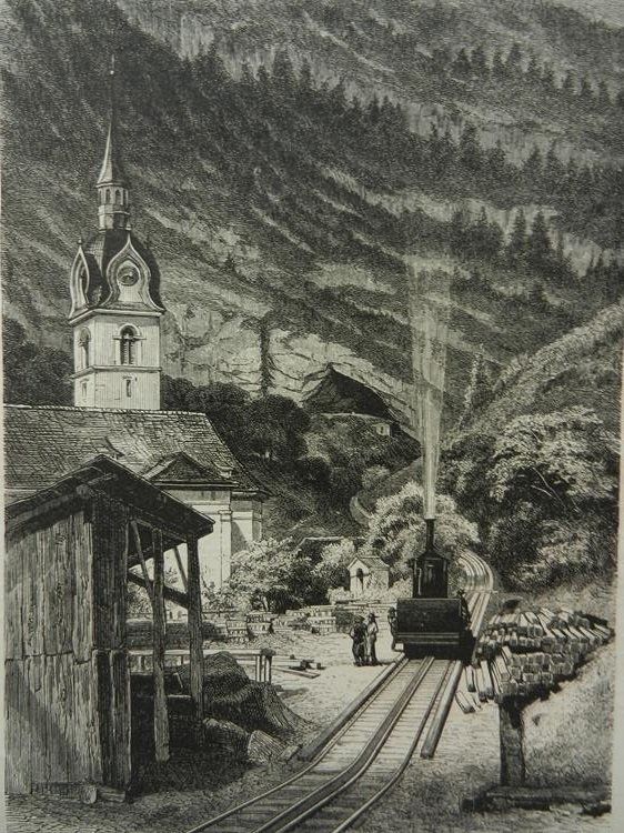 Incisioni: Vitznau Rigi  Bahn Talstation – Usato da Risch venduto da Rischli15 1