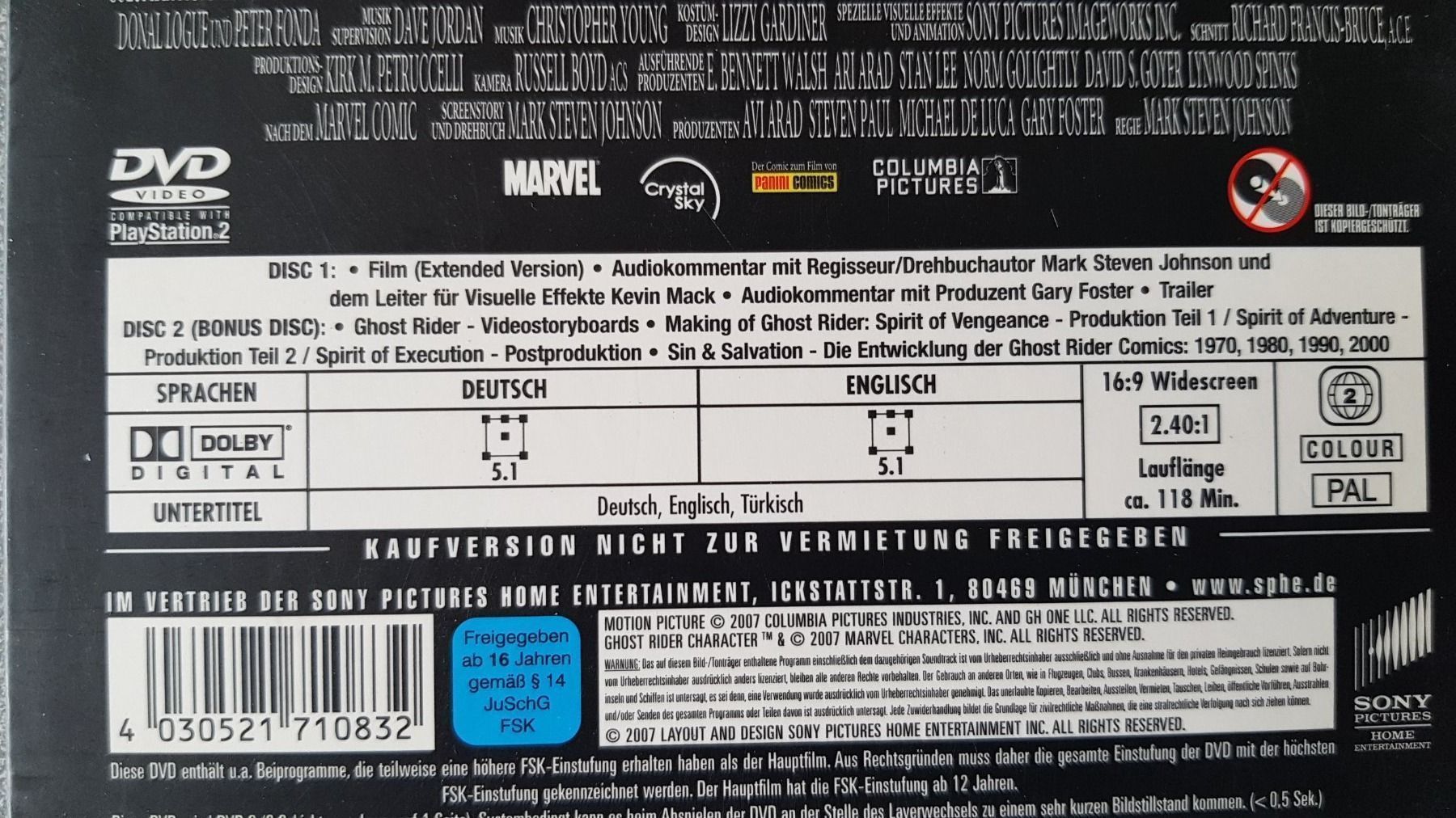Tutti i DVDs: DVD Ghost Rider / Extended Version / Nicolas Cage – Usato da Oetwil am See venduto da fineli2 1
