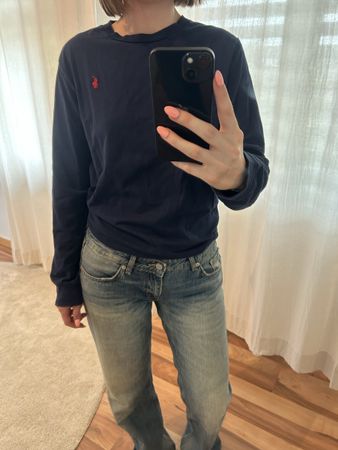 vintage polo ralph lauren longsleeve navy 