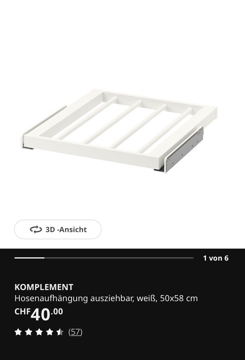 Armoires: Komplement Tablar und Hosenaufhängung – D'occasion à Luzern par publikum