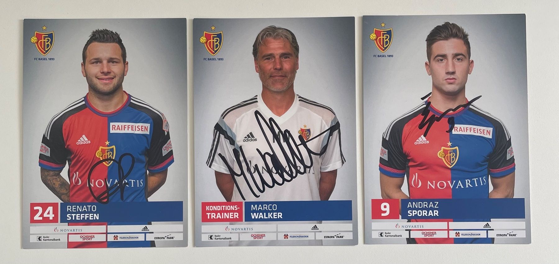 Autografi: FC Basel Autogrammkarten aus der Saison 2015/2016 – Usato da Cavigliano venduto da _droide