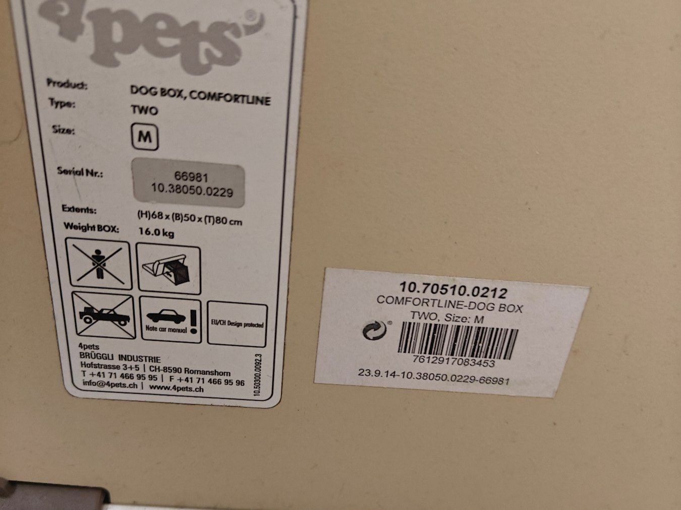 4pets Cages, transport & sécurité: Hundebox 4pets confortline M – D'occasion à Reinach BL par hun_w9sk 3
