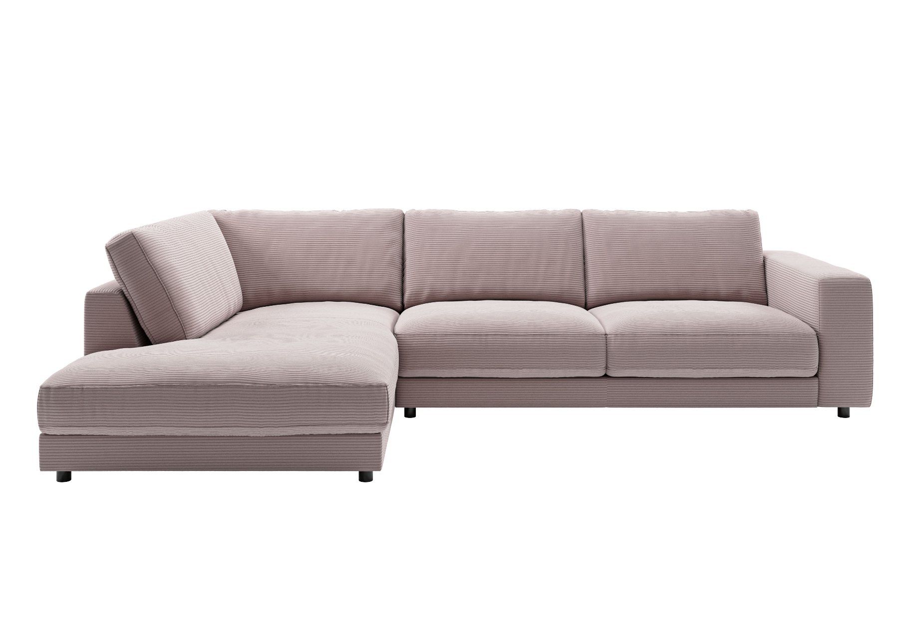 Sofas: Ecksofa High End in Cord rosa Links – Neu und originalverpackt aus Bischofszell von deluxe-moebel 1