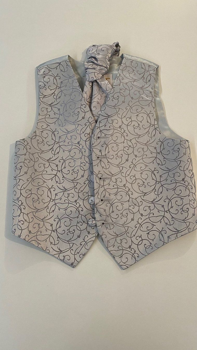 Altro abbigliamento per bambino: Kinder - Gilet mit Krawatte - Silber – Nuovo (secondo la descrizione) da Dussnang venduto da trooper479 3