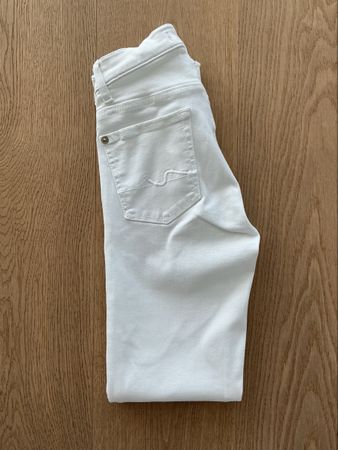 7 for all Mankind Jeans:super skinny & stretchy, Weiss,Gr.24