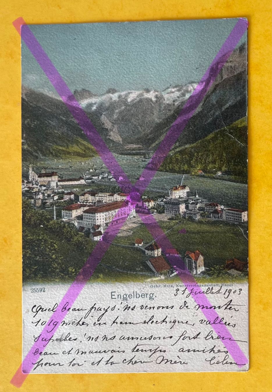 Cartoline postali: ENGELBERG - 31.VII.03 – Usato da Mauren TG venduto da montis09