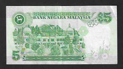 Banconote: Malaysia  5  Ringgit  Gebraucht – Usato da Gordola venduto da coinsandnotes 1