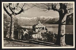 AK Locarno, Madonna del Sasso, 1933