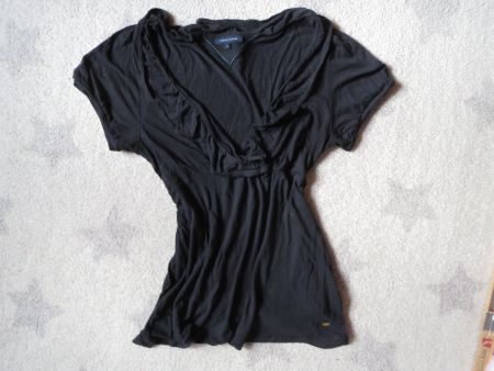 süsses TOMMY HILFIGER Damen Shirt Gr L mit SEIDE mit Volants