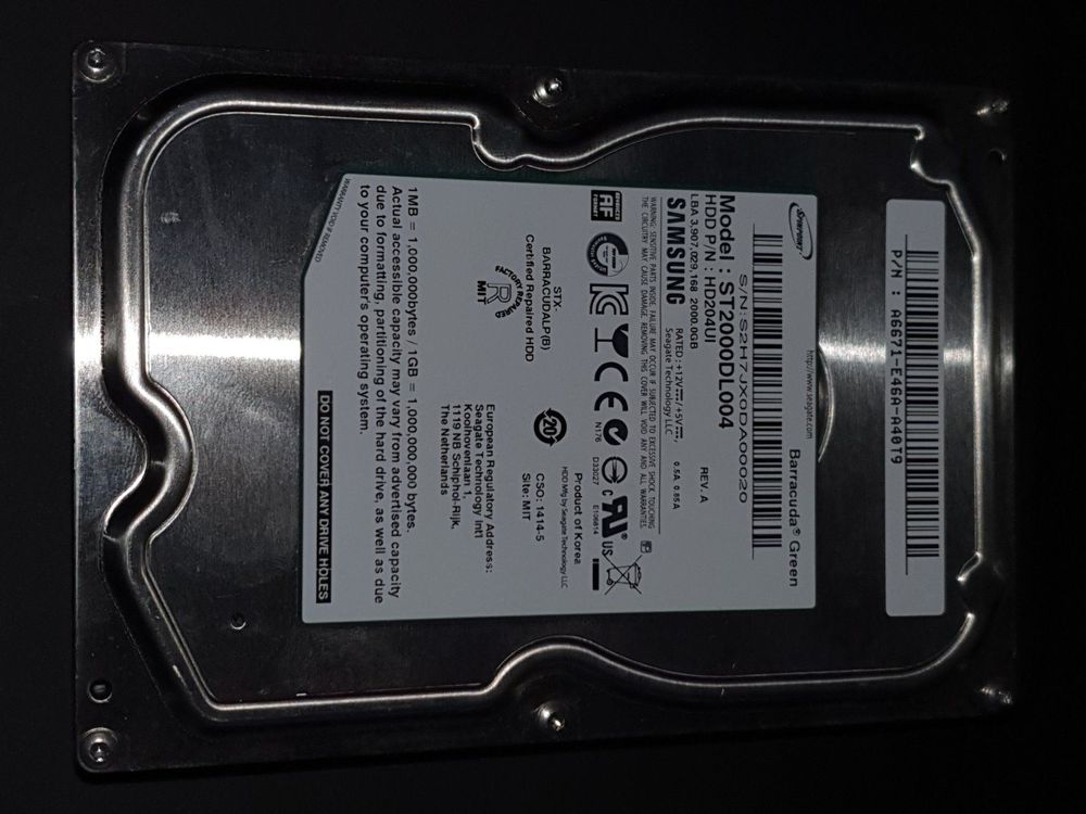 Samsung 2TB Festplatte HDD, HD204UI | Kaufen auf Ricardo