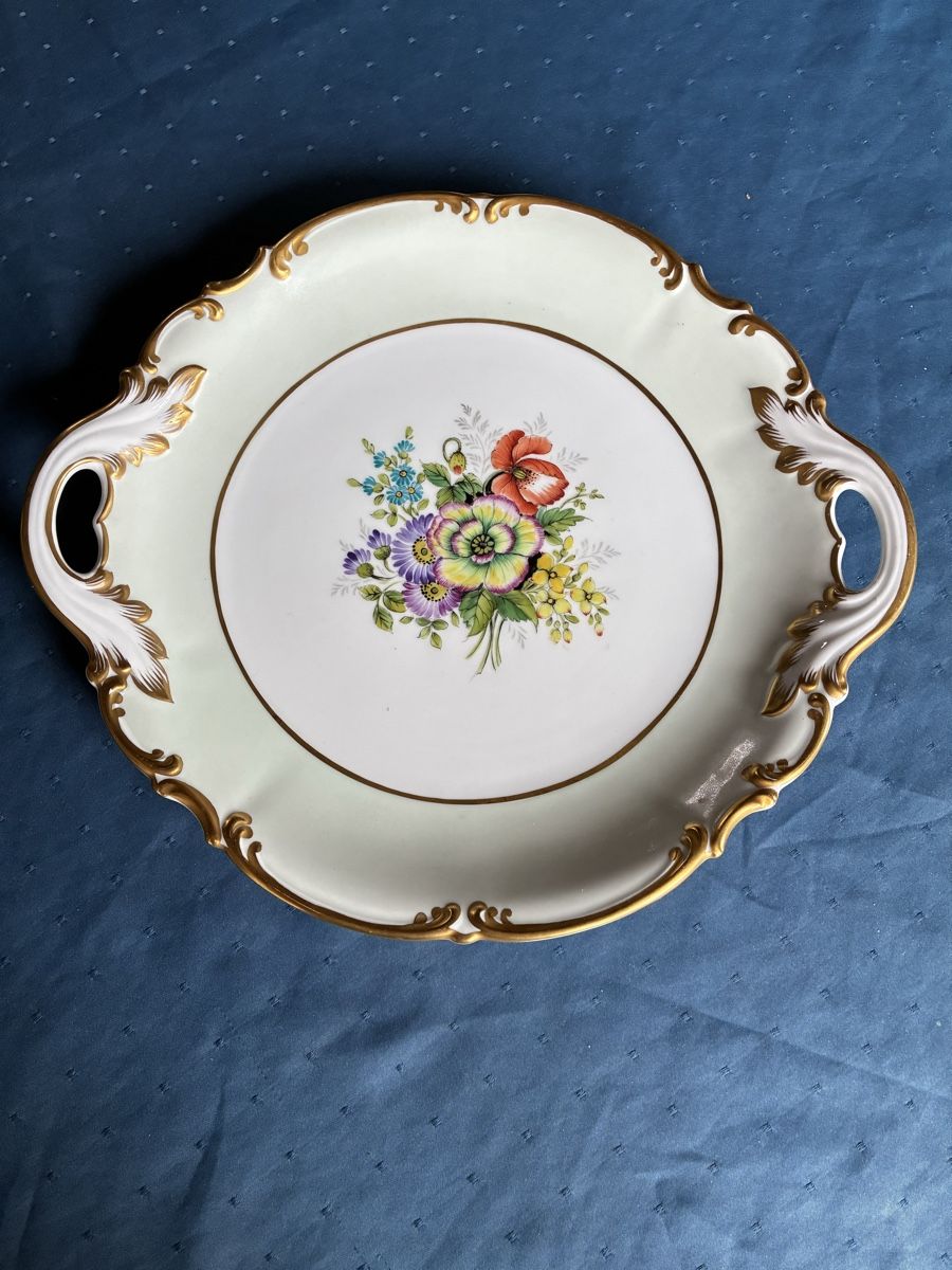 Ciotole: M. Marr - Gebäckschale mit Blumendecor – Usato da Dornach venduto da Rosengarten