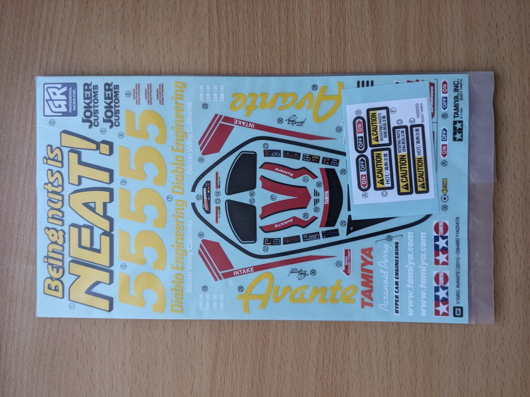 Tamiya RC Modellbau: Tamiya Aufkleber Avante – Neu und originalverpackt aus Stetten AG von Trexx75