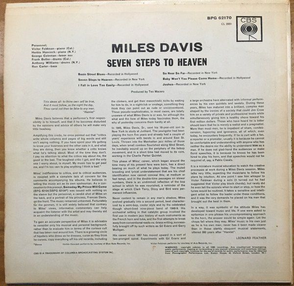Dischi in vinile: Davis Miles: Seven Steps To Heaven LP – Nuovo (secondo la descrizione) da Steinhausen venduto da Vilivinili 1