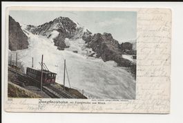AK 1903 Jungfraubahn mit Eigergletscher und Mönch 🤩