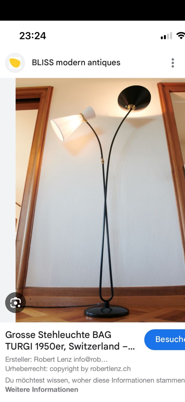 Lampen: BAG Turgi Stehlampe 50ies – Gebraucht aus Wabern von Housi78 9
