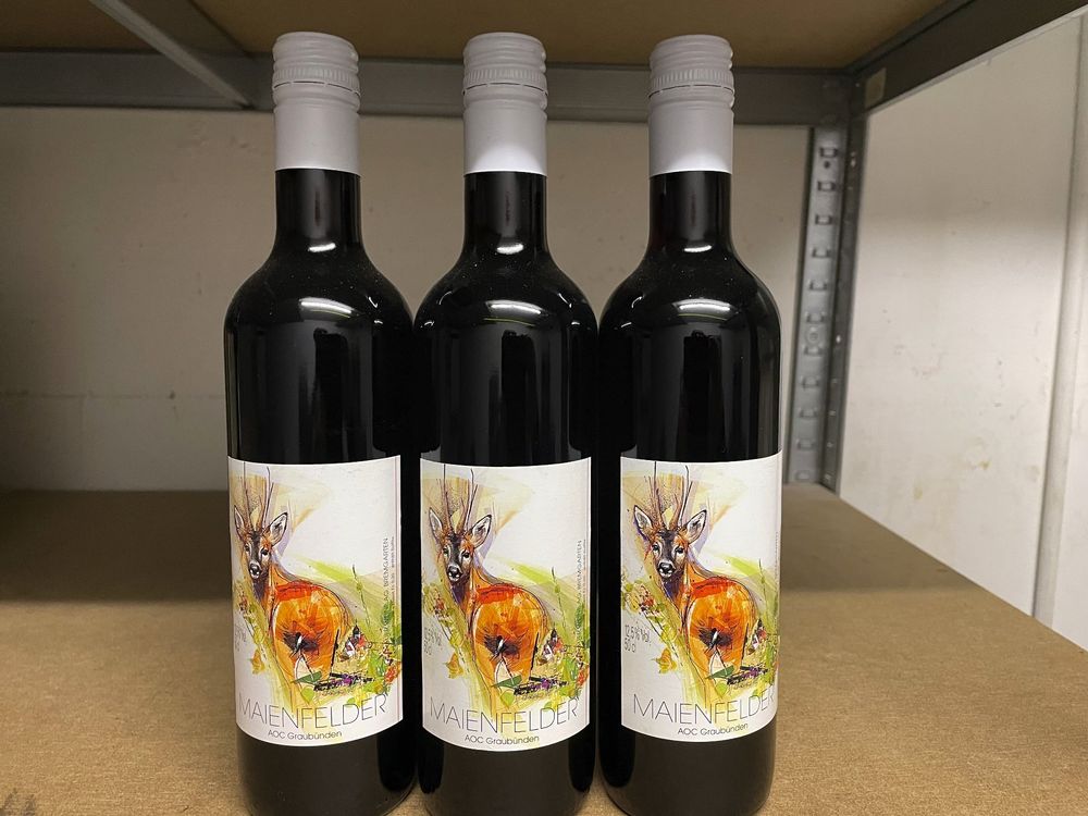 3 Fl. Maienfelder 5dl!! Rotwein !!! Schweiz !!!! (Neu (gemäss ...
