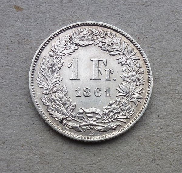 Tutti le monete: ++ 1.- Franken 1861 – Usato da Walkringen venduto da Casablanca777