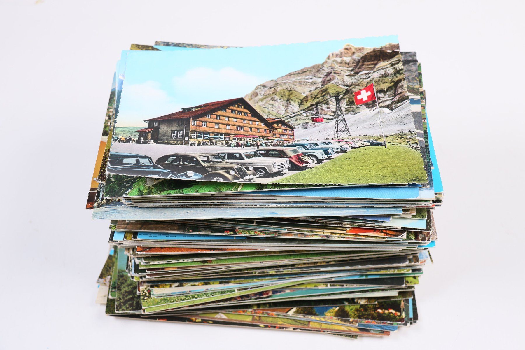 Cartoline postali: über 1kg farbige Ansichtskarten Schweiz – Usato da Hettlingen venduto da Scholi99 1