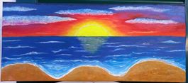 Acryl-Bild "Sunset" 25×59cm!!!Preisvorschläge willkommen!!!