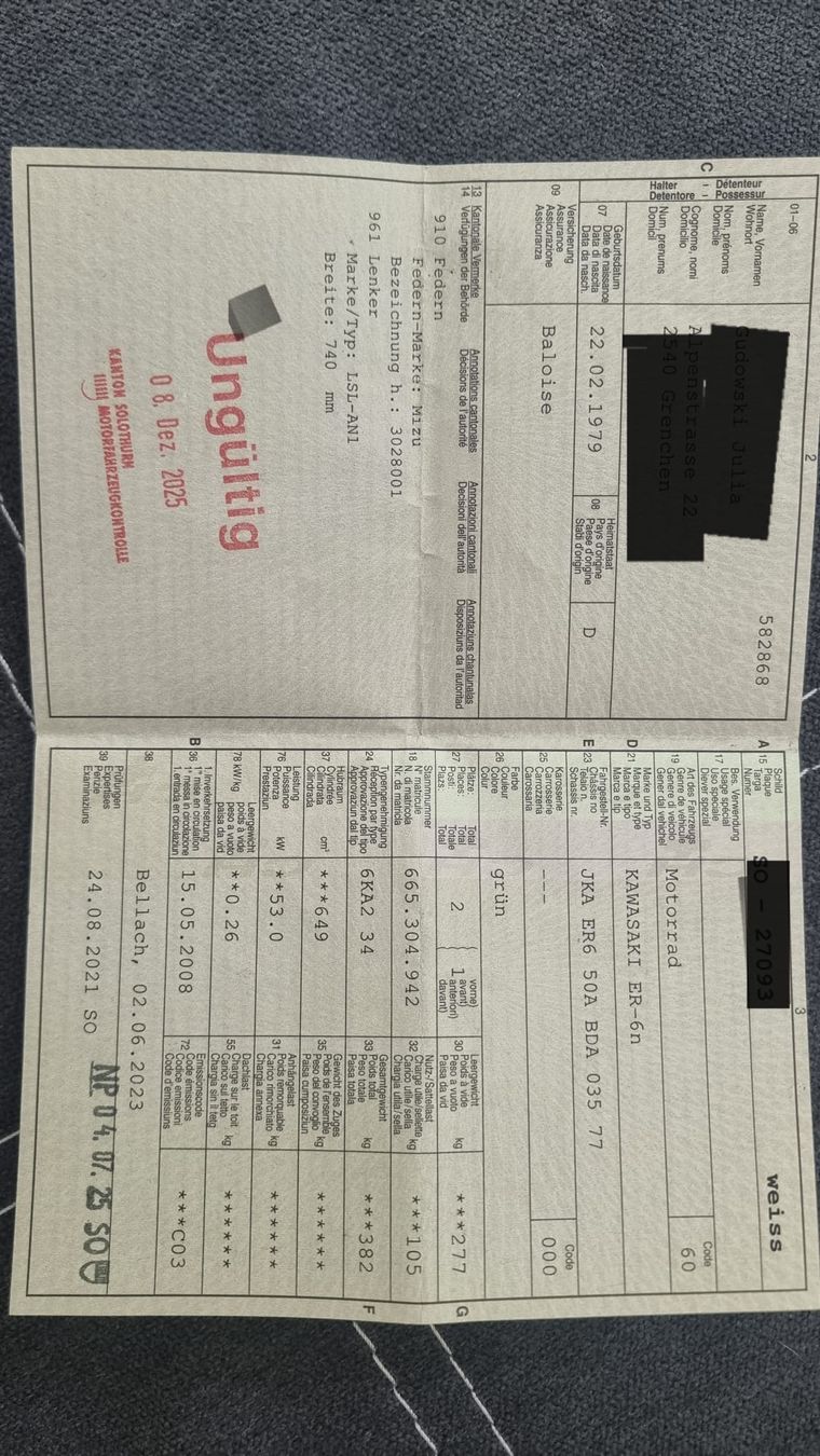 Kawasaki Route: Muss schnell weg..kawa er 6n 25mfk – D'occasion à Dulliken par Padu73 7
