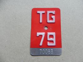 Velo Rad Nummer Velonummer 1979 TG 79 Thurgau Geschenk