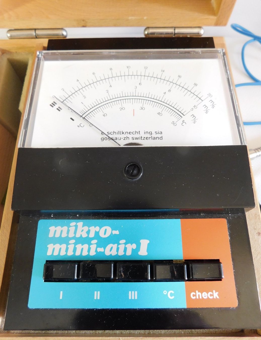Misurare: Vintage Luftgeschwindigkeitsmessgerät "mini-air" – Usato da Emmenbrücke venduto da Neverlaand-22 2