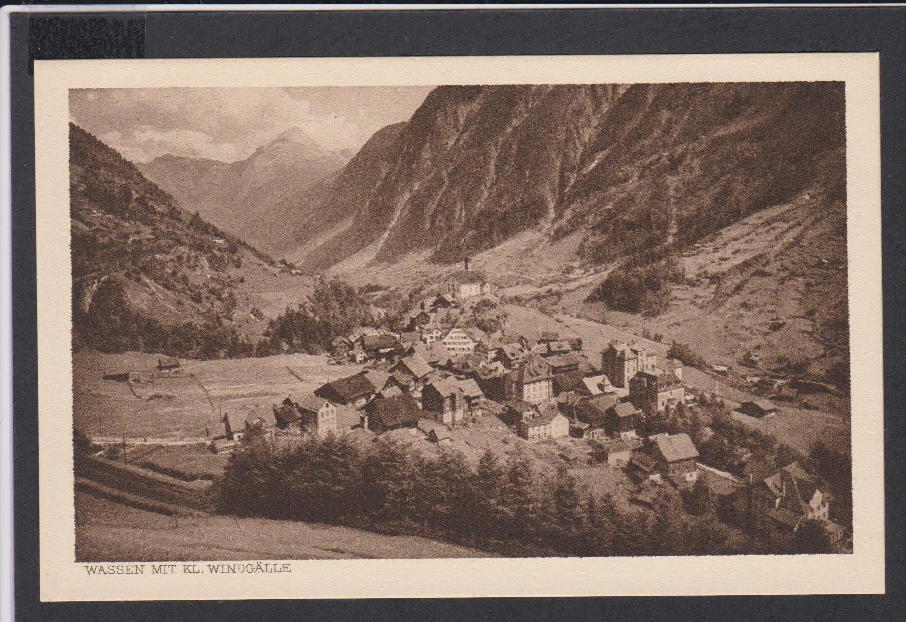 Ansichtskarten: Wassen  UR   -   alte Ansichtskarte um 1921 – Gebraucht aus Vitznau von Ropaku