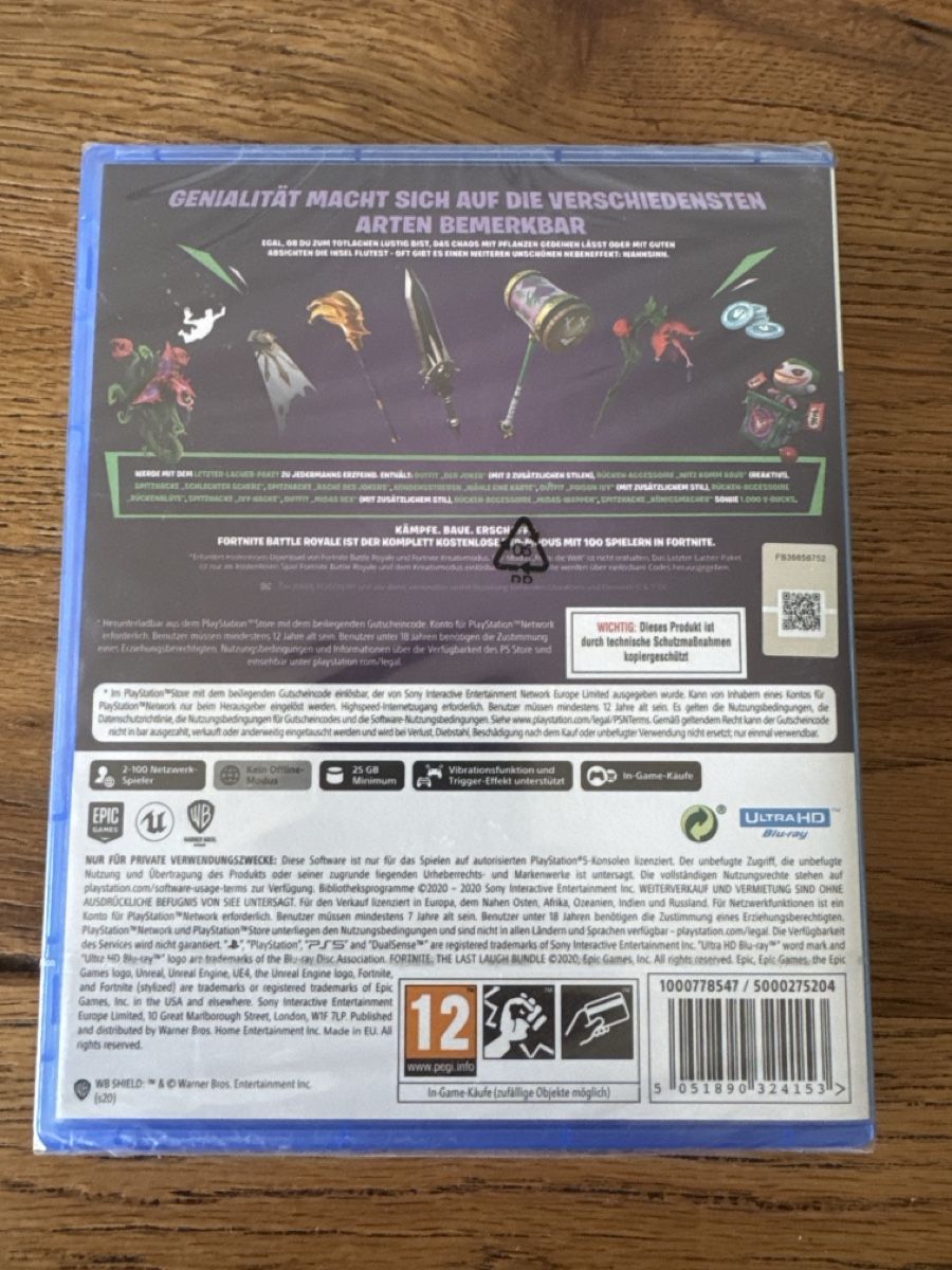 Epic Spiele: Fortnite Letzter Lacher Paket PS5 Downloadcode – Neu und originalverpackt aus Lenzburg von eyworld 1