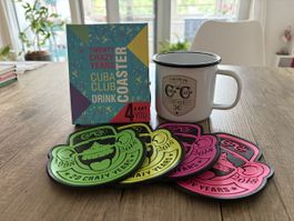 Cuba Club Jubiläumsset: Tasse + 4 Untersetzer, neu!