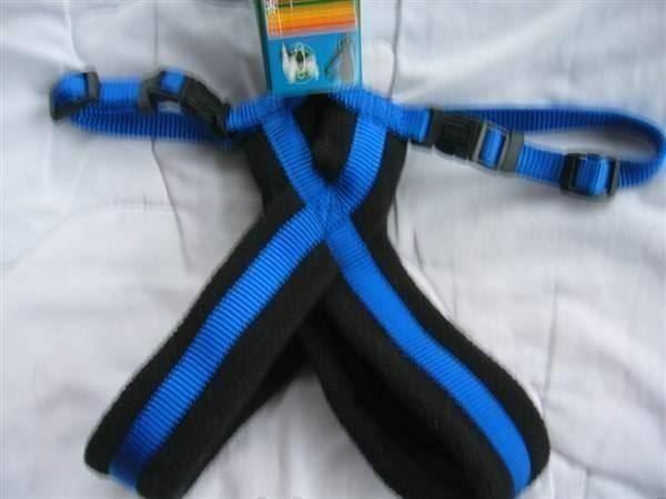 Leine & Halsband: Geschirr Supersoft blau/schwarz, L / XL – Neu und originalverpackt aus Schübelbach von Bemafaja